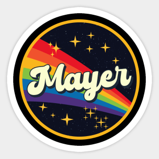 Mayer // Rainbow In Space Vintage Style Sticker